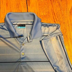 PGA TOUR Golf Collard Shirt 2XL XXL Blue & Black